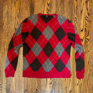 The Gap Men’s Argyle Sweater Cotton Blend Sz S
